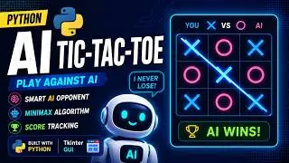 🤖 Python AI Tic-Tac-Toe Game | Build an Intelligent Tic-Tac-Toe Using Python & AI
