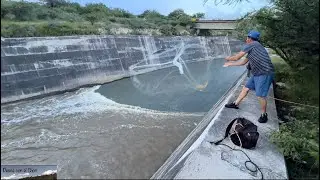 Pesca de pescados enormes a 9 metros de altura