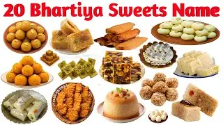 20 Mithai Name in Hindi English | Indian Sweet Names | Children Video