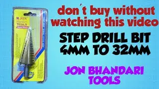 Jon Bhandari Tools 4mm&ndash;32mm HSS Titanium Spiral Step Drill Bit 