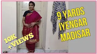 Iyengar Madisar |How to drape Iyengar Madisar in 9 yards saree |Nine yards Saree in Tamil