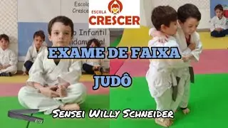 Exame de faixa de Jud&ocirc; para CINZA (Sensei Willy Schneider) #judo #JudoKids #judoinfantil #SenseiJudo