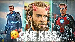 Ironman X Captain America X Thor attitude status _ One Kiss _ Tony stark edit
