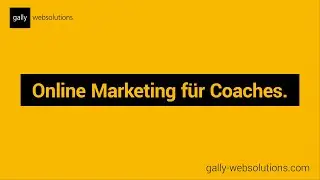 Online Marketing f&uuml;r Coaches