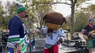 The Zambonis Hockey Monkey sings 