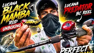 Lucana blackmamba bc rod || lucana Predator 200 reel bait casting unboxing and small review 