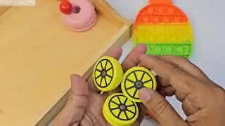 Satisfying Video | Drop Fruits and Vegetables with Candy in Red Pool ASMR