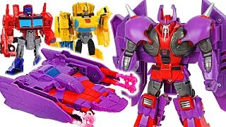 Transformadores Cyberverse rayo l&aacute;ser explosi&oacute;n Alpha Trion y Bumblebee! | Juguete DuDuPop
