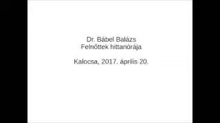 Felnőttek hittanórája Kalocsán - Tridenti Zsinat és az Oltáriszentség