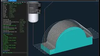 176 Sinumerik Macro. Radius G18 with approach and departure. U-tool. CNC practicum.