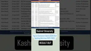 KU 1st Semester Batch 2024 and 2022-23 Result Out #Ku #Result #1stsem #youtubeshorts