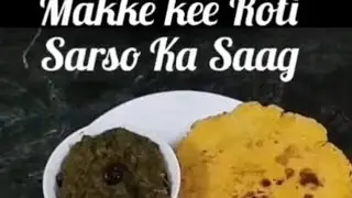 Makke Ki Roti Sarson Ka Saag 😋 #WinterSpecial #viral #ytshorts #winter special recipe