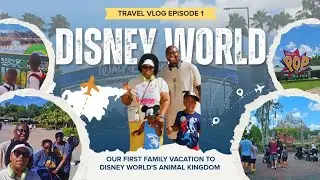 DISNEY WORLD FAMILY VACATION Ep 1: First Up- Animal Kingdom,  Pop Century Room Tour, +Disney Springs