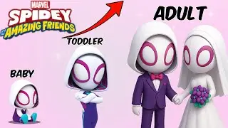 🕷️ Marvel Spidey Characters Growing Up Evolution!💹🕸️🟣 | Ghost Spider, Spidey, Spin