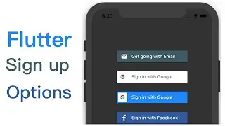 Four Sign up Options UI Step by Step
