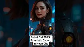 Robot Girl 2025 | Futuristic Cyborg in Neon City 🔥 #RobotGirl #AI #FutureTech #robot #humanoidrobot