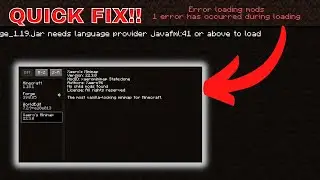 Исправление мода Minecraft: требуется поставщик языка Javafml