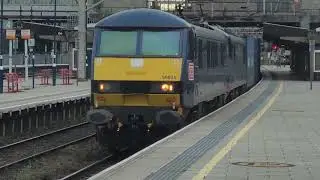 4S47 - DB90's - 90034 & 90021 - DB Blue 💙 leading Donald Malcolm through Stafford Station P5