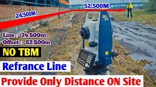 How To Working on Reference Line With Only Distance on Site Building || Sokkia So Line 