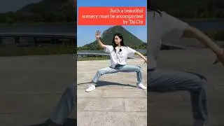 Such a beautiful scenery must be accompanied by Tai Chi #weightlifting #taichi #martialarts #kungfu