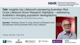 Donor Research at Australian Red Cross Lifeblood: addressing changing population demographics