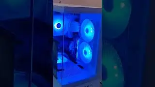 Montech XR - White PC Build with Integrated Tempered Glass Side Panel Display