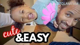Dad Does His 2 Year Old Daughter's Hair (Super Cute)