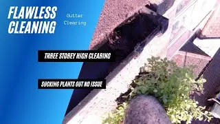 Gutter Cleaning With A Gutter Vacuum & Aluminium Poles  *BLOCKAGE REMOVED*