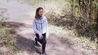 Dehnen mit Europameisterin Hanna Klein