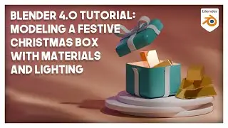 Blender 4.0 Tutorial: Modeling a Festive Christmas Box with Materials and Lighting