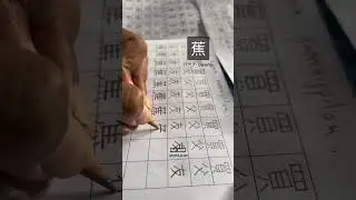 蕉 kanji writing practice session. japanese language with stroke order. jan 30, 2026. #ghorra