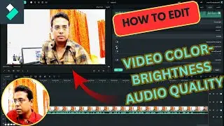 Filmora 12| How to edit video color & audio quality| Enhance video & audio
