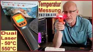 Temperaturmessung f&uuml;r Alle - Test Doppel Laser Infrarot Thermometer -50&deg;C max 550&deg;C Thermo Pro