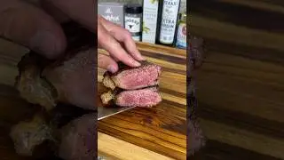 Bison NY strip from @forceofnaturemeats #cooking #steak #food #sear