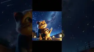 A kitten wishes on a shooting star#kittens #kitten #star