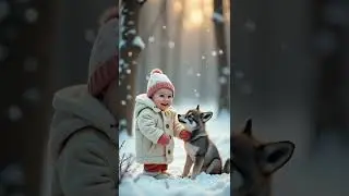 Adorable Snow Adventure! Baby & Winter Animals Together 🐧👶❄️