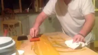 Paper bag floor wood plank style how to mix paint and use w