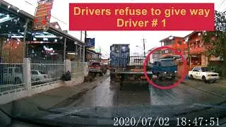 Bad Drivers - Illegal Parking of Shipping Container in the road 🚚