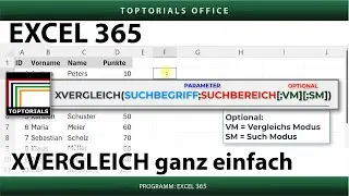 XVERGLEICH Funktion in Excel ganz einfach