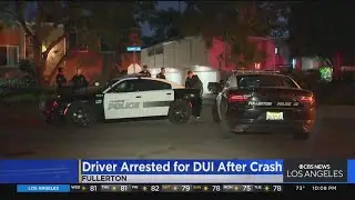 DUI driver arrested in Fullerton after causing multi-car crash, slamming into tree