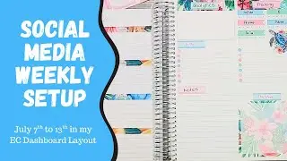 SOCIAL MEDIA TRACKING  |  PWM WEEKLY SETUP WITH LEFTOVER STICKERS  |  EC DASHBOARD LAYOUT
