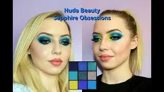 2 Looks 1 Palette | Huda Beauty Sapphire Obsesions Palette Review & Swatches 💎