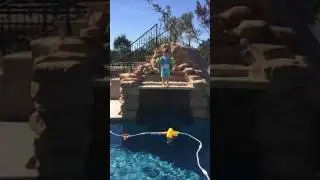 Roen Jumps off the Grotto
