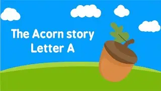 Reading basic sentences - Reading fluency for kids   The Acorn story   letter A for kids