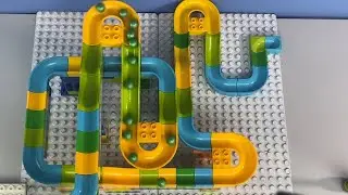 Marble Run Race ASMR ☆  Snakes Slope, Green Marble
