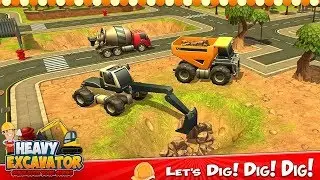 Heavy Excavator Toon Series | Heavy Excavator Crane City Construction Simulator - Car Games