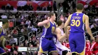 Blake Griffin spin and baby hook off the glass against David Lee