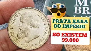 R$ 4,500; MOEDA RARA 1000 RÉIS 1889 IMPÉRIO VALORES ATUALIZADOS DE CATÁLOGO.