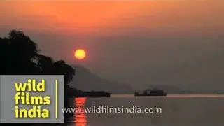 Sunset over Brahmaputra River, Guwahati