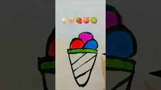 Icecream🍦 colour drawing #shorts #art #trending #ytshorts #coloring @Jeni_Art2.0 @artforyou1